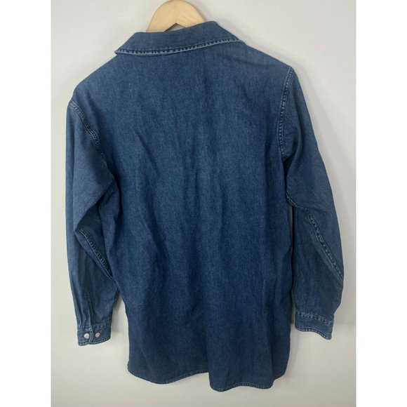 Vintage Warner Bros. Embroidered Denim Button Front Shirt Small Tweety Bird - Picture 2 of 6